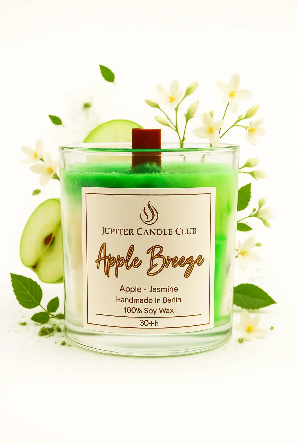 Soja-Duftkerze - Apple Breeze Apfel | Jasmin | Maiglöckchen