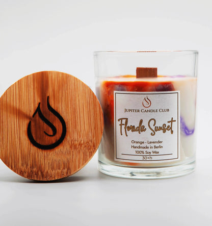 Soja-Duftkerze - Florida Sunset Orange | Lavendel