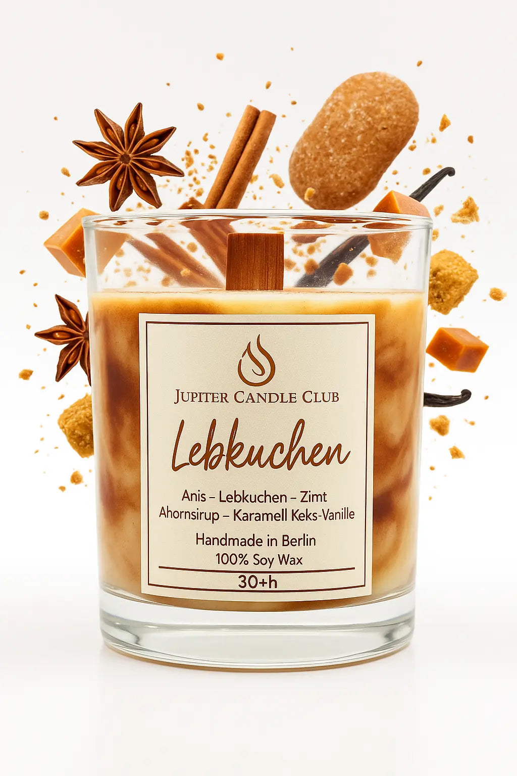 Soja-Duftkerze - Lebkuchen Jupiter Candle Club