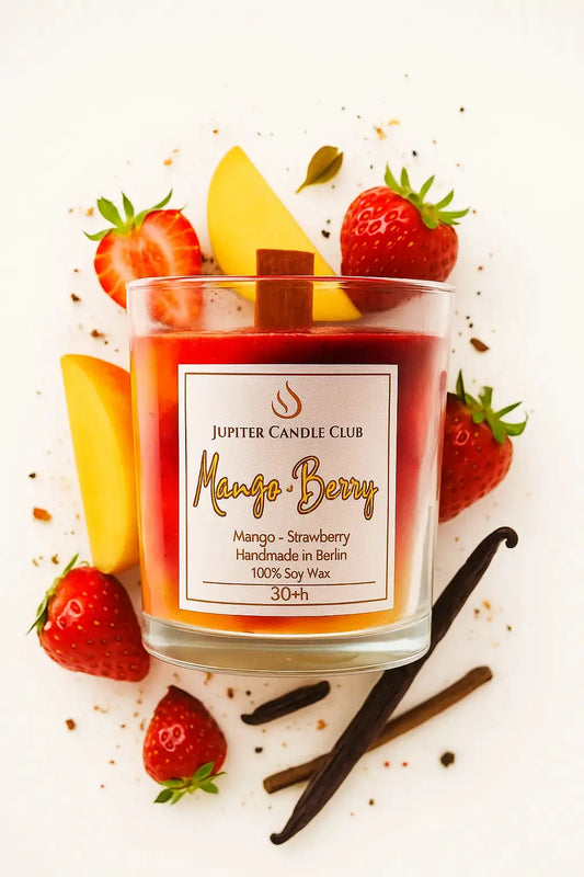Soja-Duftkerze -Mango Berry Mango | Erdbeere | Vanille